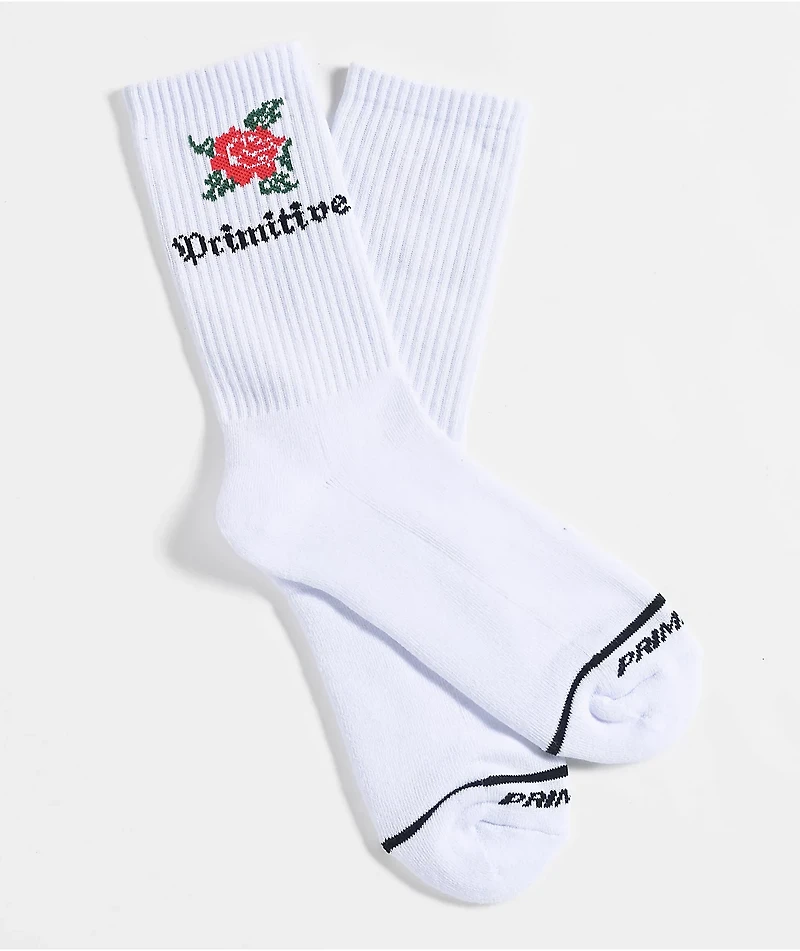 Primitive Riviera White Crew Socks