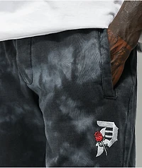 Primitive Rosebud Black Dye Wash Sweatpants