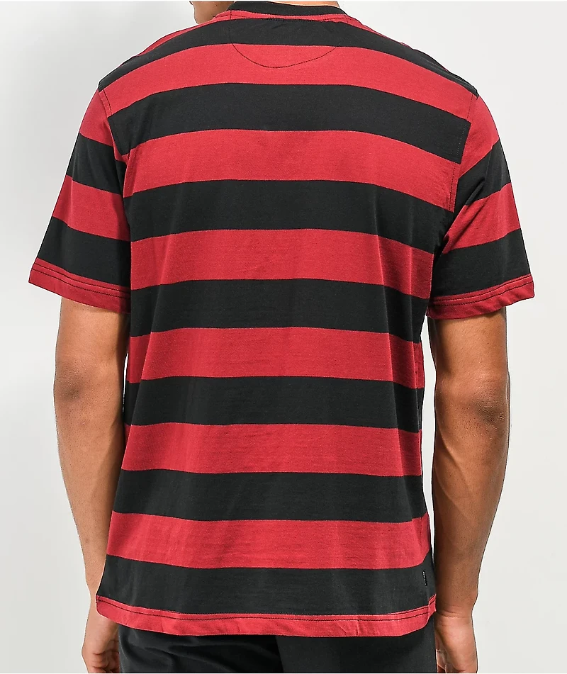 Primitive Rosebud Red & Black Stripe T-Shirt