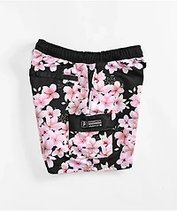 Primitive Sakura Black & Pink Elastic Waist Shorts