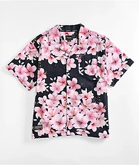 Primitive Sakura Black & Pink Short Sleeve Shirt
