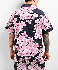 Primitive Sakura Black & Pink Short Sleeve Shirt