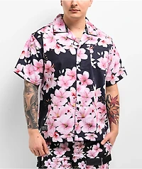 Primitive Sakura Black & Pink Short Sleeve Shirt