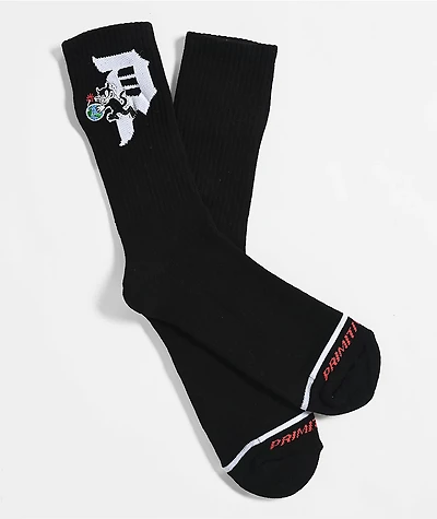 Primitive Savior Black Crew Socks