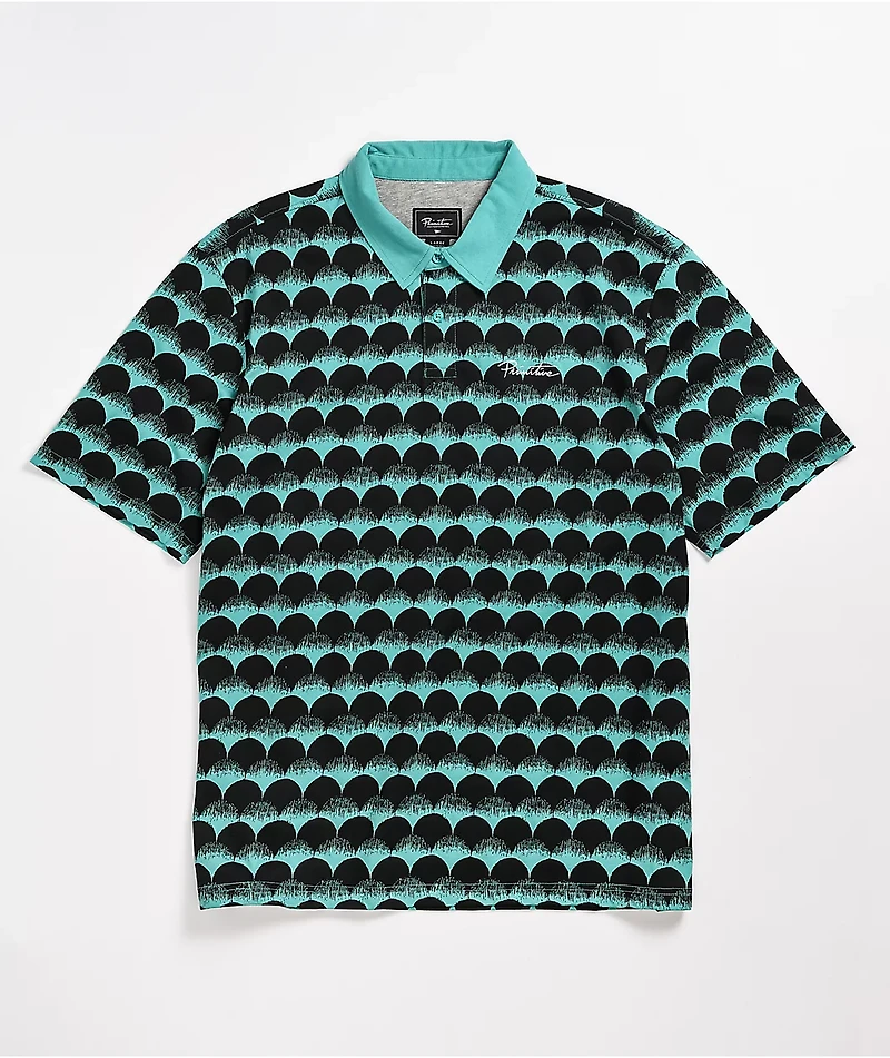 Primitive Scales Teal Polo Shirt