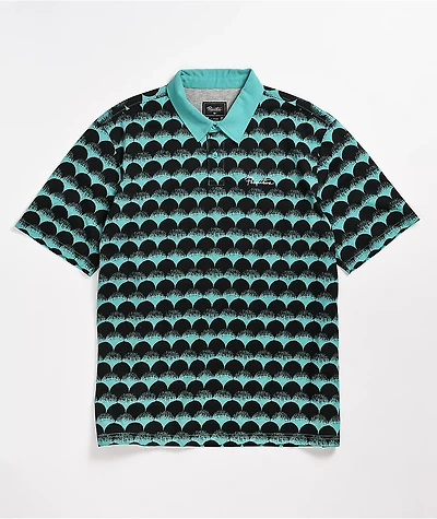 Primitive Scales Teal Polo Shirt