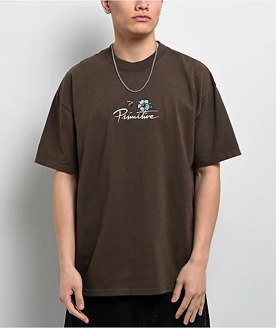 Primitive Solstice Brown Heavyweight T-Shirt