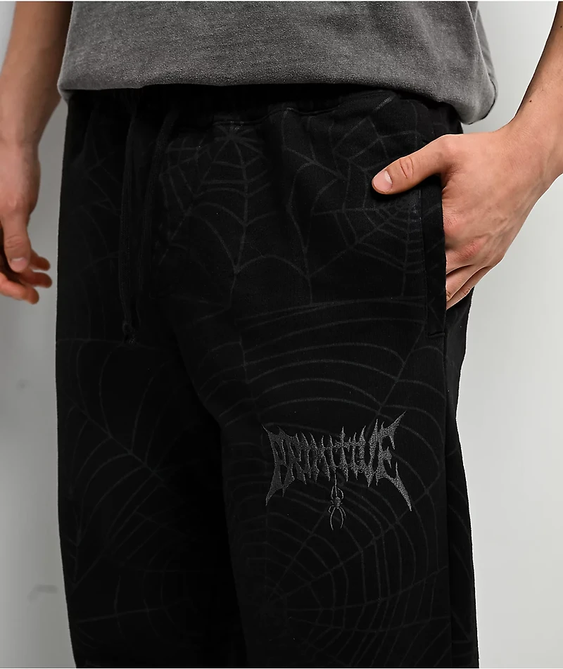 Primitive Spin Black Fleece Sweatpants