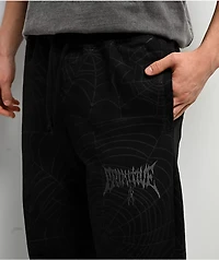 Primitive Spin Black Fleece Sweatpants