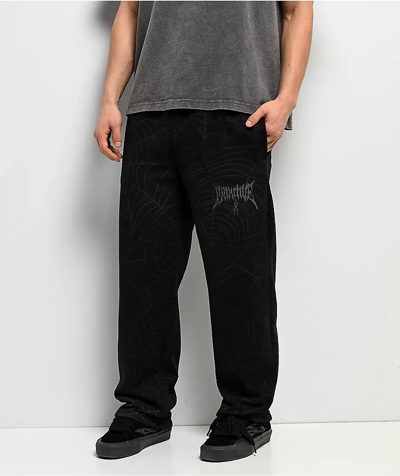 Primitive Spin Black Fleece Sweatpants