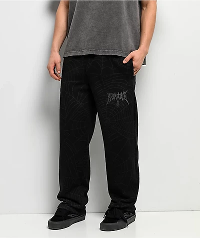 Primitive Spin Black Fleece Sweatpants
