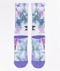 Primitive Stranded Purple Tie Dye Crew Socks