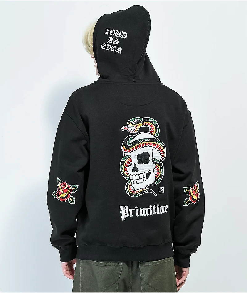 Primitive Streets Black Zip Hoodie