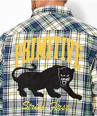 Primitive Strike Blue, Green & Yellow Flannel Shirt