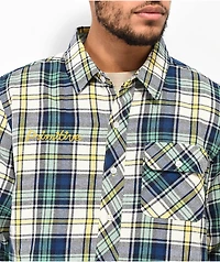 Primitive Strike Blue, Green & Yellow Flannel Shirt