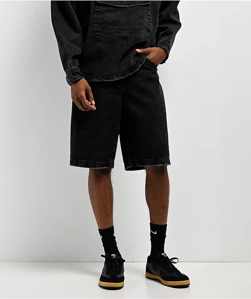 Primitive Temptation Black Wash Denim Shorts