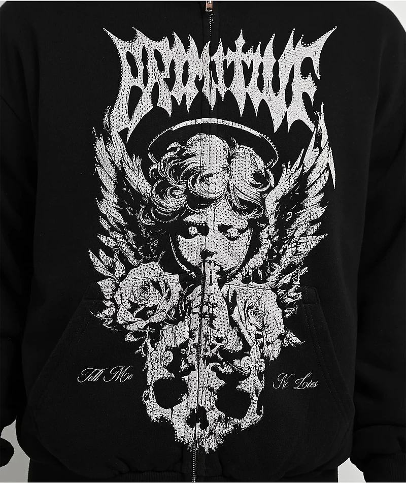 Primitive Thinker Black Zip Hoodie