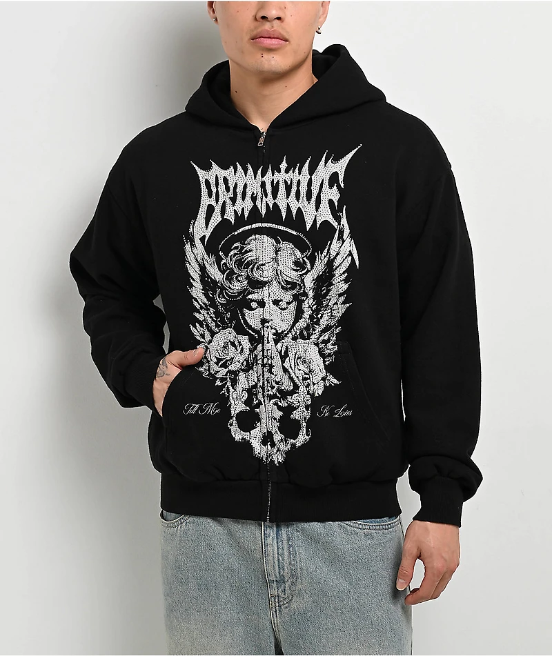 Primitive Thinker Black Zip Hoodie