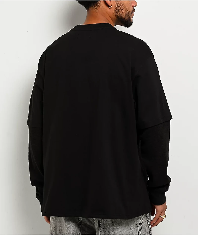 Primitive Threat Black 2Fer Long Sleeve T-Shirt