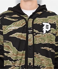 Primitive Tiger Two-Fer Hooded Camo Baseball Jersey