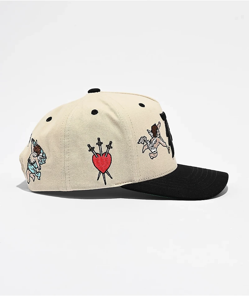 Primitive Triumph A Frame Cream & Black Snapback Hat