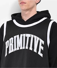 Primitive Twofer Black Hooded Basketball Jersey