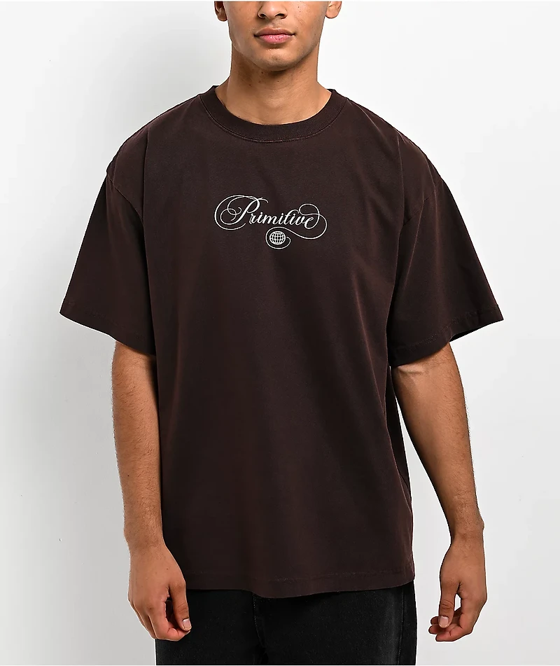 Primitive Veil Brown Heavyweight T-Shirt