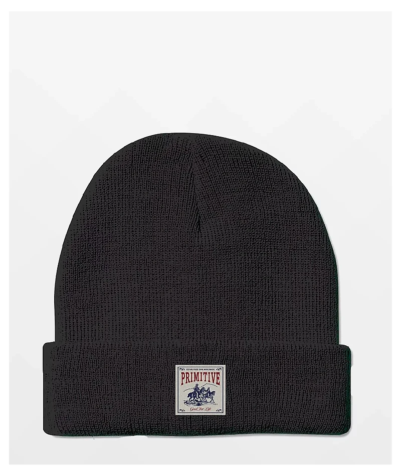 Primitive Wrangler Black Beanie