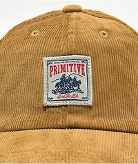 Primitive Wrangler Tan Corduroy Strapback Hat
