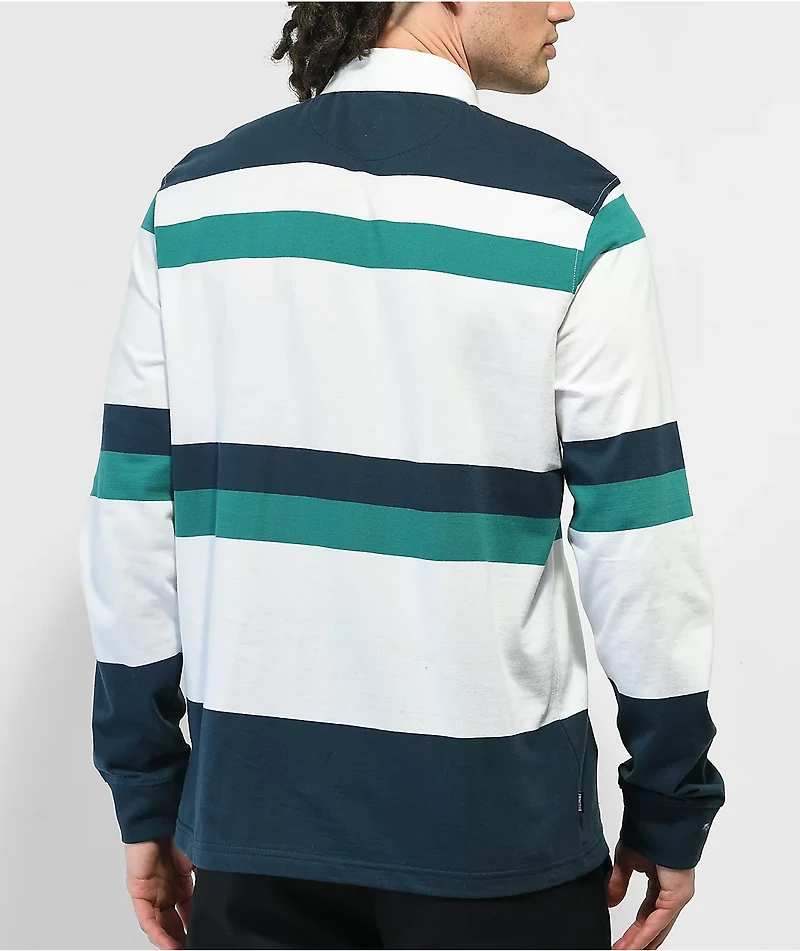 Primitive Zone White & Blue Stripe Rugby Shirt