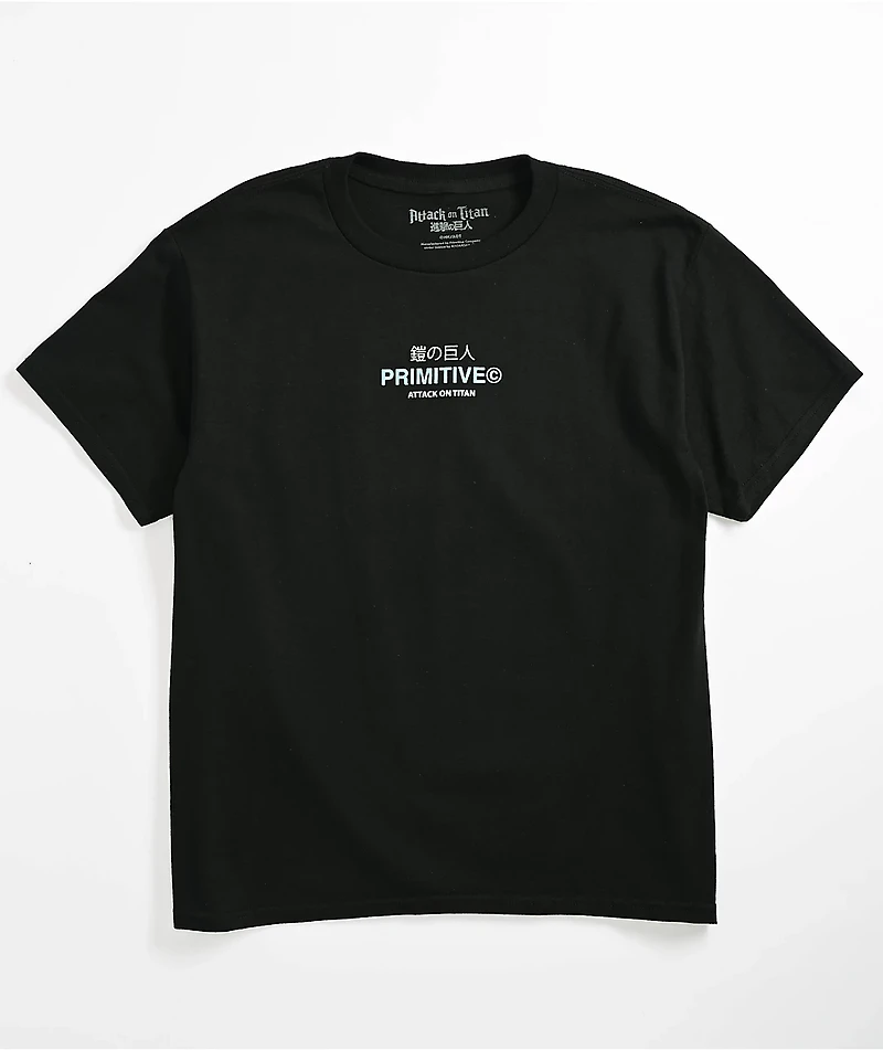 Primitive x Attack On Titan Kids Armored Black T-Shirt
