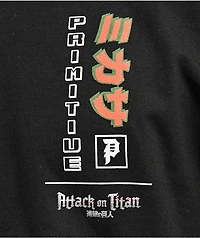 Primitive x Attack On Titan Mikasa Black T-Shirt