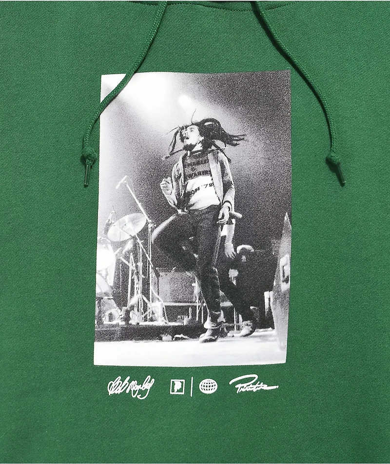 Primitive x Bob Marley Heartache Green Hoodie