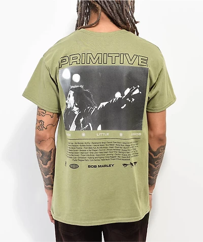 Primitive x Bob Marley Rising Sun Olive T-Shirt