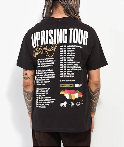 Primitive x Bob Marley Uprising Black T-Shirt