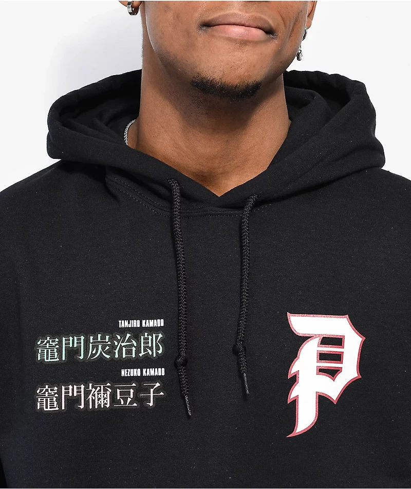 Primitive x Demon Slayer Kamado Black Hoodie