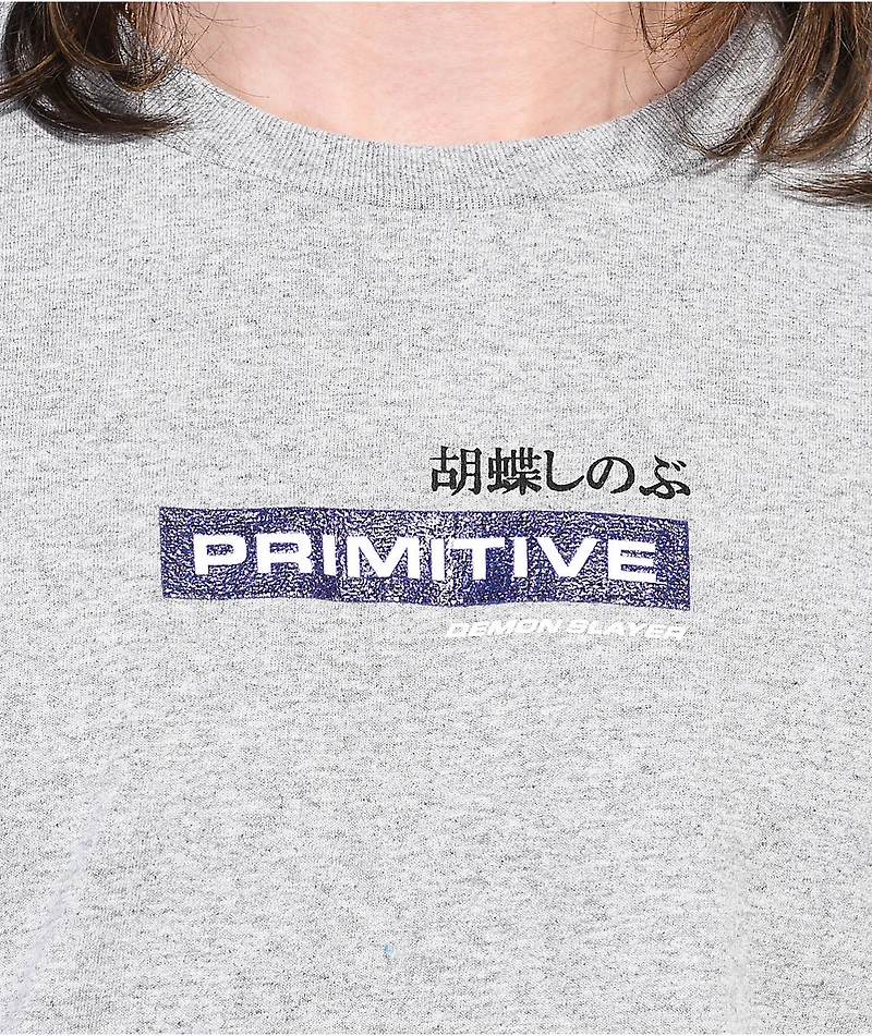 Primitive x Demon Slayer Shinobu Dirty P Grey T-Shirt