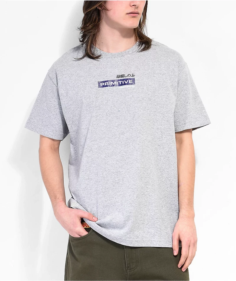 Primitive x Demon Slayer Shinobu Dirty P Grey T-Shirt