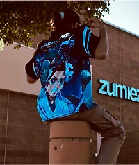 Primitive x Demon Slayer Tanjiro Blue Football Jersey