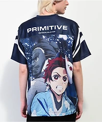 Primitive x Demon Slayer Tanjiro Blue Football Jersey