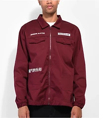Primitive x Demon Slayer Tanjiro Maroon Utility Jacket