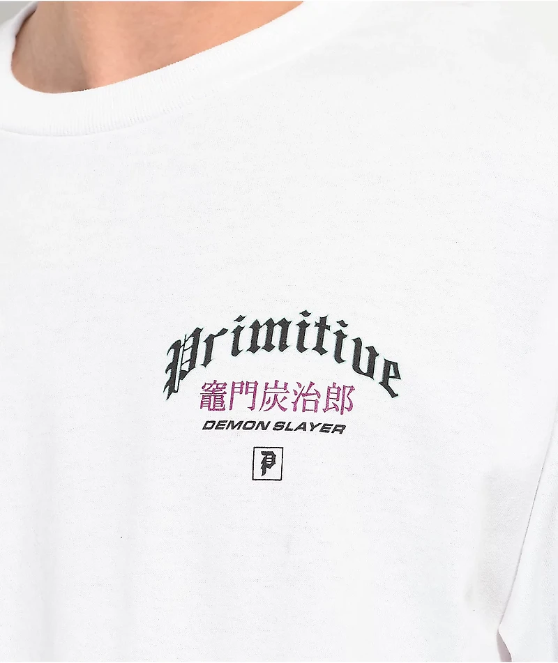 Primitive x Demon Slayer Tanjiro vs Rui White T-Shirt