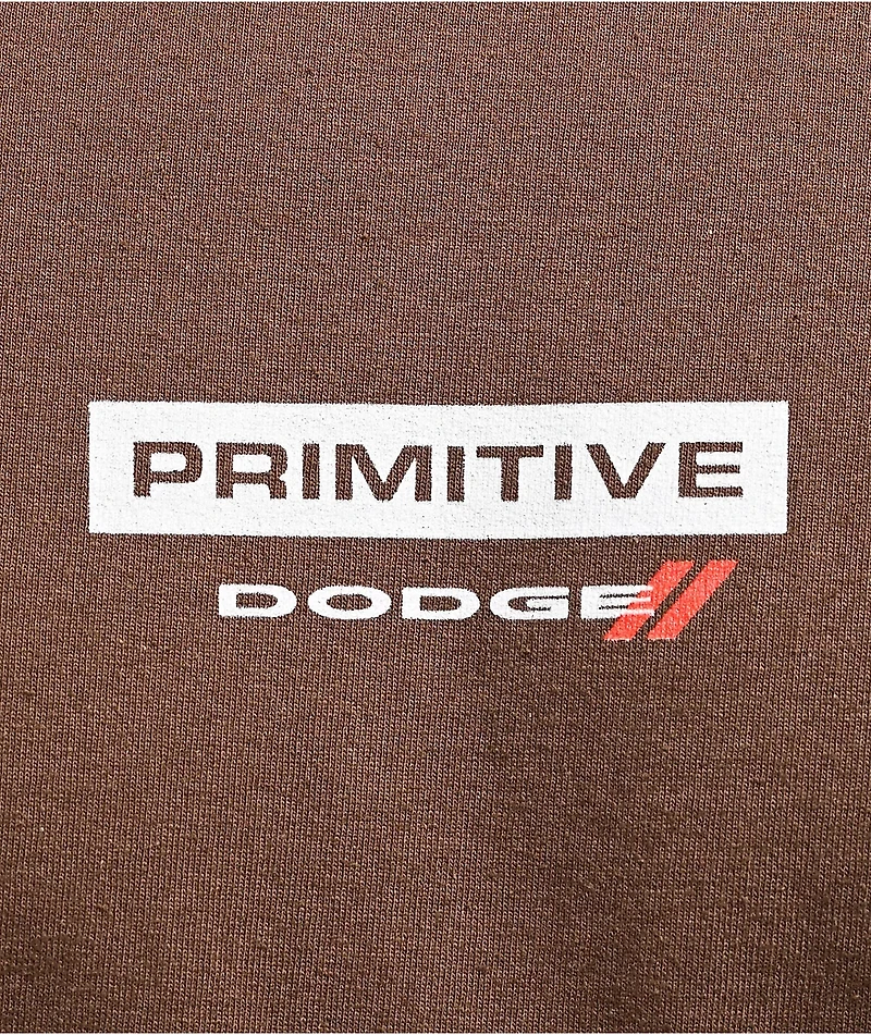 Primitive x Dodge Burnout Brown T-Shirt