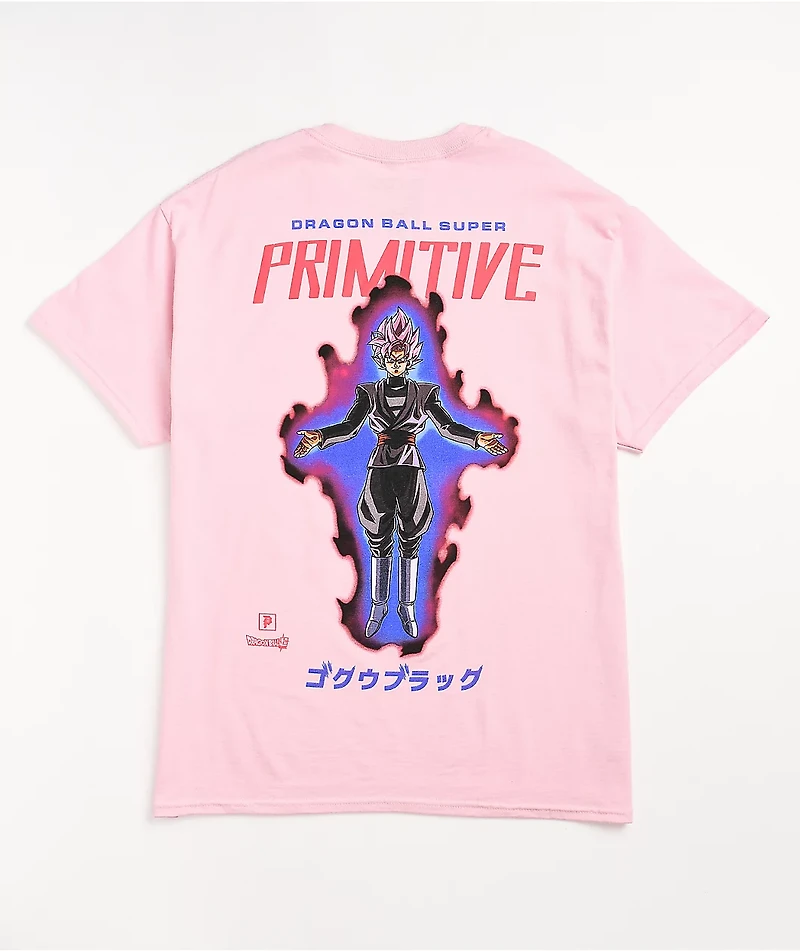 Primitive x Dragon Ball Super Goku Black Rose Pink T-Shirt