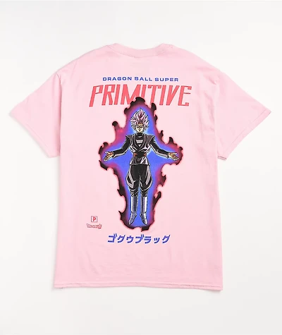 Primitive x Dragon Ball Super Goku Black Rose Pink T-Shirt