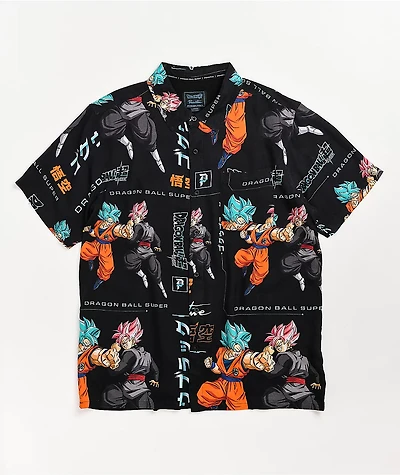 Primitive x Dragon Ball Super Goku Black Rose Versus Short Sleeve Button Up Shirt