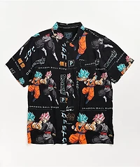 Primitive x Dragon Ball Super Goku Black Rose Versus Short Sleeve Button Up Shirt