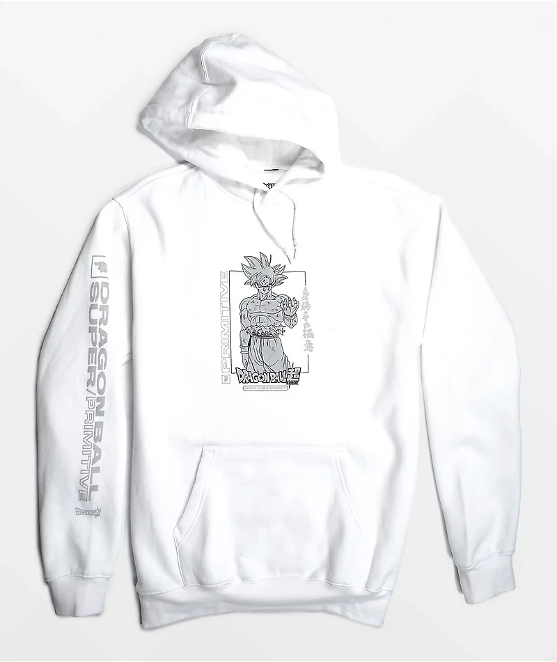 Primitive x Dragon Ball Super Goku Ultra Instict White Hoodie