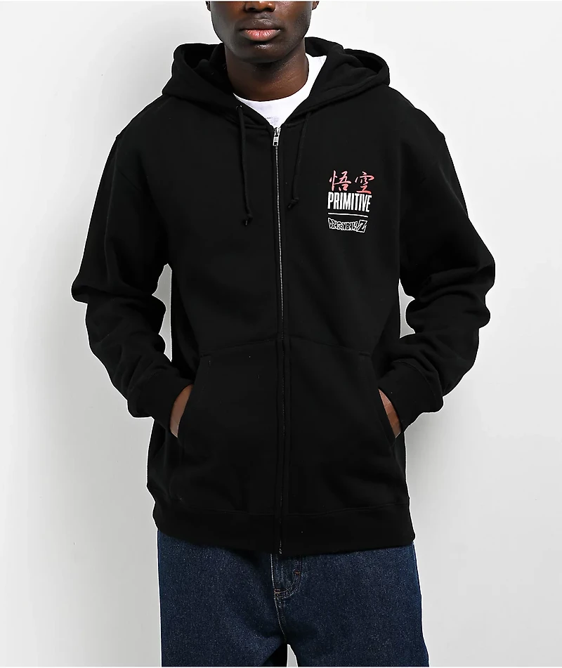 Primitive x Dragon Ball Z Goku Energy Black Zip Hoodie