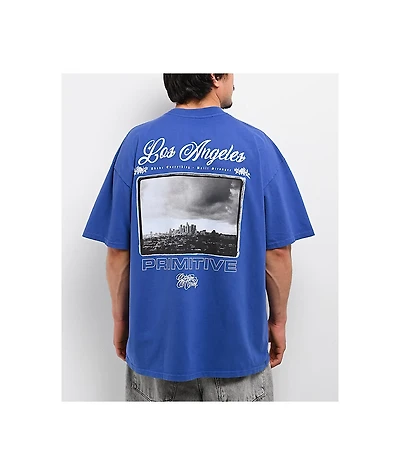 Primitive x Estevan Oriol City Of Angels Blue Boxy T-Shirt